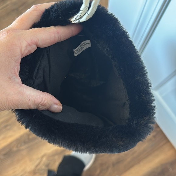 2 Toile Christmas Stocking Faux Fur Trim Homestead Country Cottagecore Christmas - Picture 3 of 6